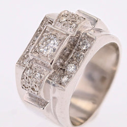 Bague art déco en platine et diamants - Castafiore