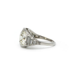 Bague Art - Déco en platine et diamants - Castafiore