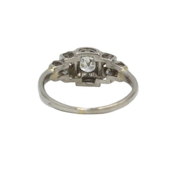 Bague Art Déco en platine et diamants - Castafiore