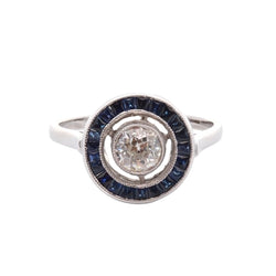 Bague Art déco en platine et diamants - Castafiore