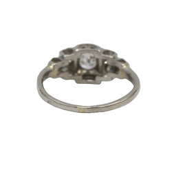 Bague Art Déco en platine et diamants - Castafiore