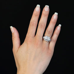 Bague art déco en platine et diamants - Castafiore