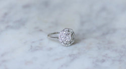 Bague Art Déco Octogonale Diamants - Castafiore