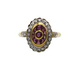 Bague Art Déco - Or, Rubis & Diamants - Castafiore