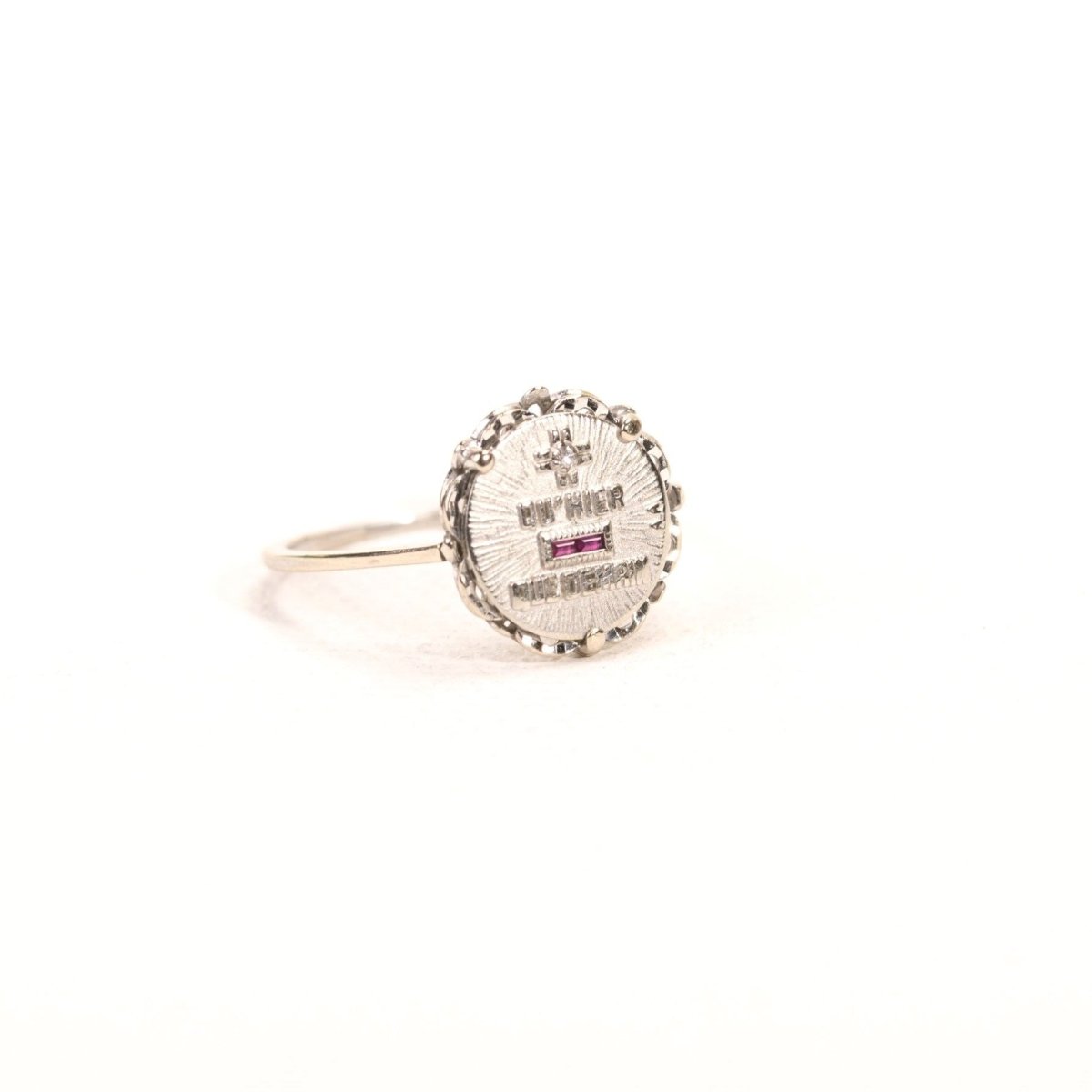 Bague AUGIS diamant rubis or blanc - Castafiore