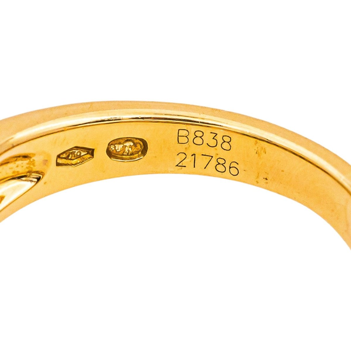 Bague Bandeau BOUCHERON "Anaïs" en or jaune, saphir et diamants - Castafiore