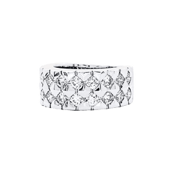 Bague Bandeau BOUCHERON en or blanc et diamants - Castafiore