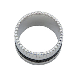 Bague Bandeau BOUCHERON "Quatre Black Edition" L en or blanc et PVD - Castafiore