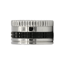 Bague Bandeau BOUCHERON "Quatre Black Edition" L en or blanc et PVD - Castafiore