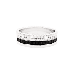 Bague Bandeau BOUCHERON "Quatre Black Édition Small" en or blanc et diamants - Castafiore