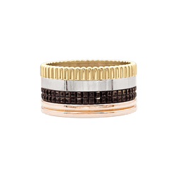 Bague Bandeau BOUCHERON "Quatre Classique" en or blanc, or jaune et or rose - Castafiore