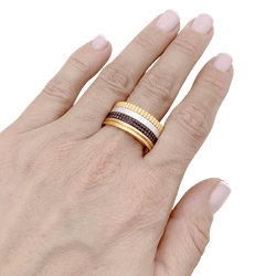 Bague Bandeau BOUCHERON "Quatre Classique Large" en or jaune, or blanc et or rose - Castafiore