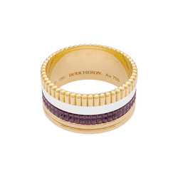 Bague Bandeau BOUCHERON "Quatre Classique Large" en or jaune, or blanc et or rose - Castafiore
