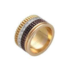 Bague Bandeau BOUCHERON "Quatre Large" en or jaune et diamants - Castafiore