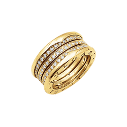 Bague Bandeau BULGARI "B.Zero1" en or jaune et diamants - Castafiore