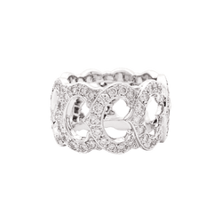 Bague Bandeau CARTIER "C de Cartier" en or blanc et diamants - Castafiore