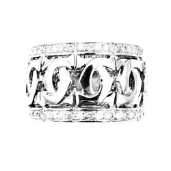 Bague Bandeau CARTIER "Entrelacé" en or blanc et diamants - Castafiore