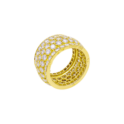 Bague Bandeau CARTIER "Nigéria" en or jaune et diamants - Castafiore