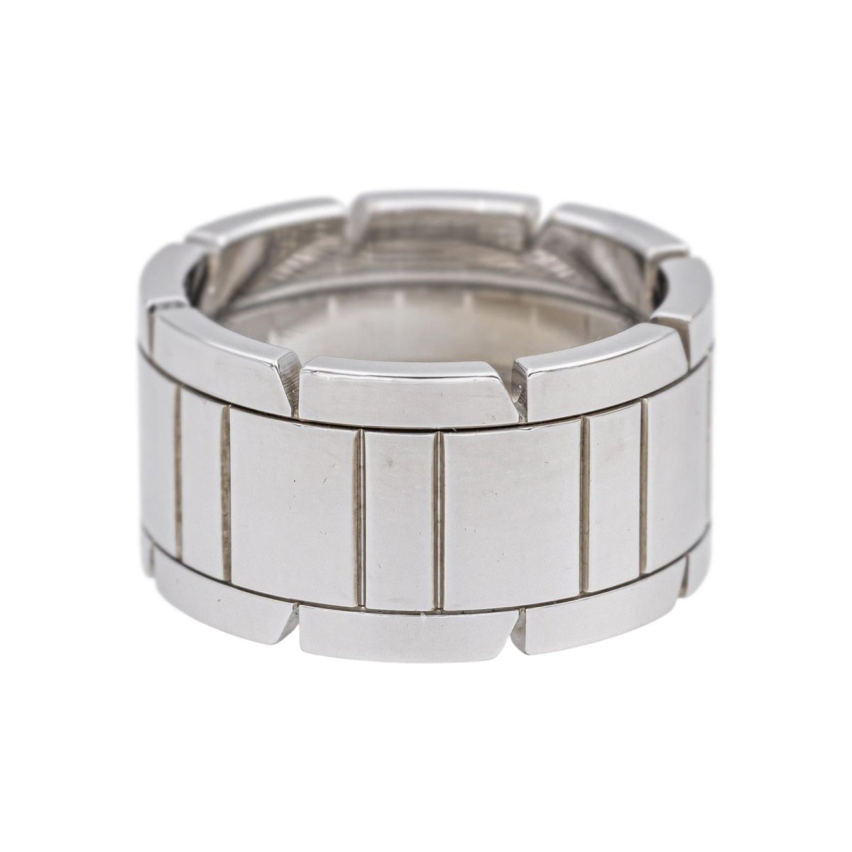 Bague Bandeau CARTIER "Tank" en or blanc - Castafiore