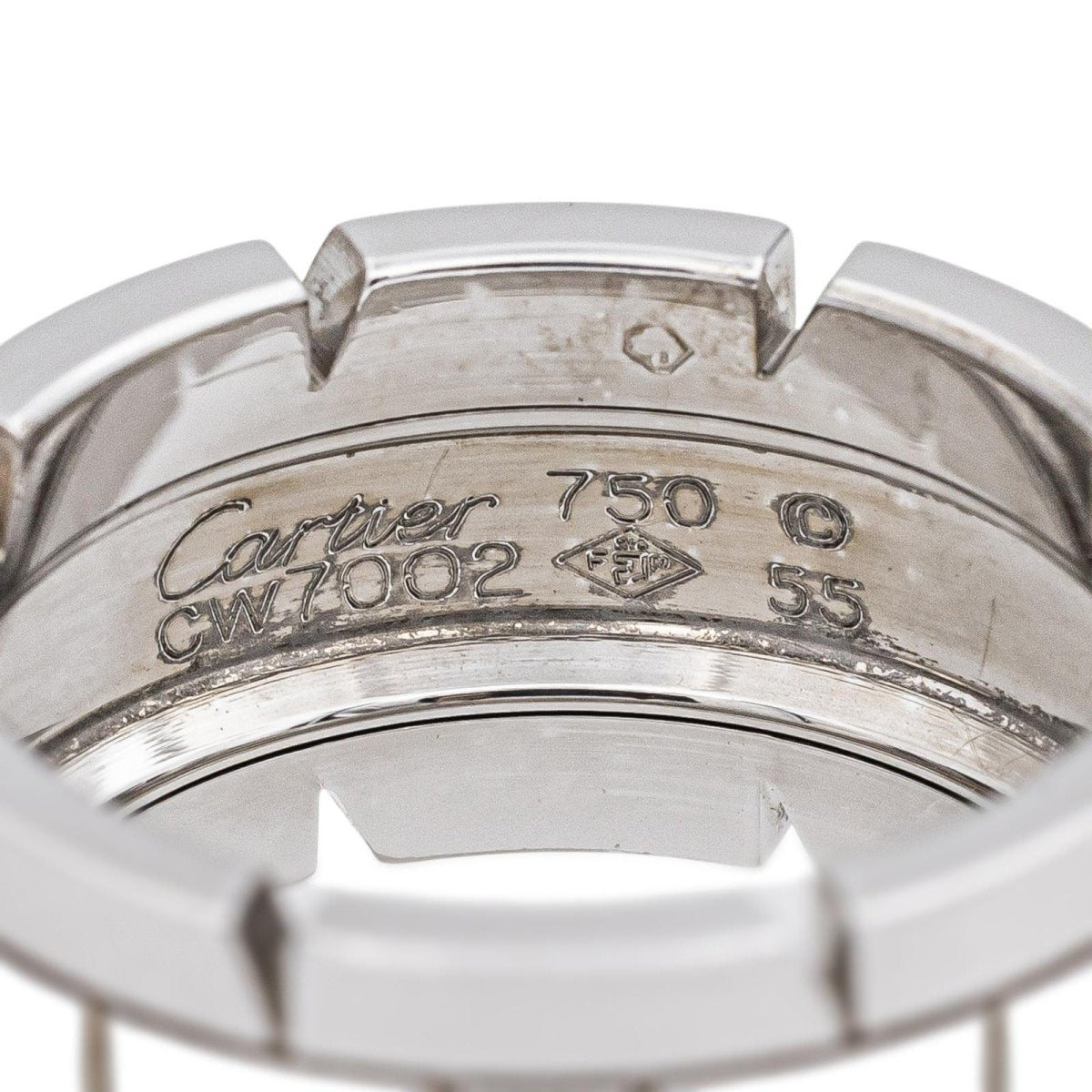 Bague Bandeau CARTIER "Tank" en or blanc - Castafiore