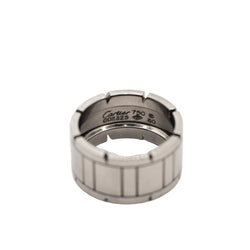 Bague Bandeau CARTIER "Tank" grand modèle en or blanc - Castafiore