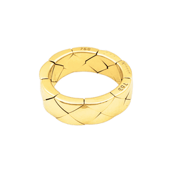 Bague Bandeau CHANEL "Matelassé" en or jaune - Castafiore