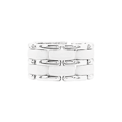 Bague Bandeau CHANEL "Ultra" en or blanc et céramique - Castafiore