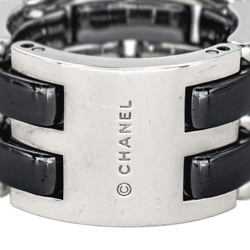 Bague Bandeau CHANEL "Ultra" en or blanc et céramique - Castafiore