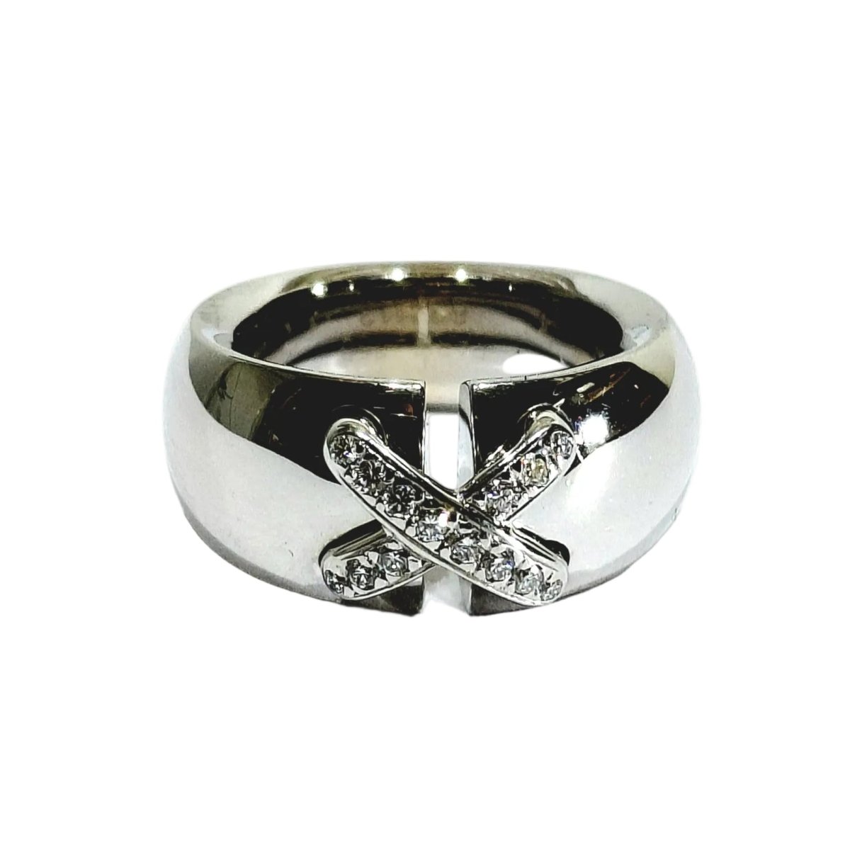 Bague Bandeau CHAUMET en or blanc et diamants - Castafiore