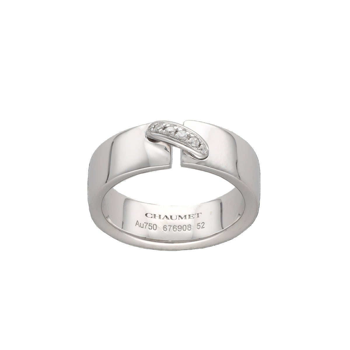 Bague Bandeau CHAUMET "Lien Évidence" en or blanc - Castafiore