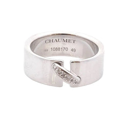 Bague Bandeau CHAUMET « Liens » en or blanc et diamants - Castafiore