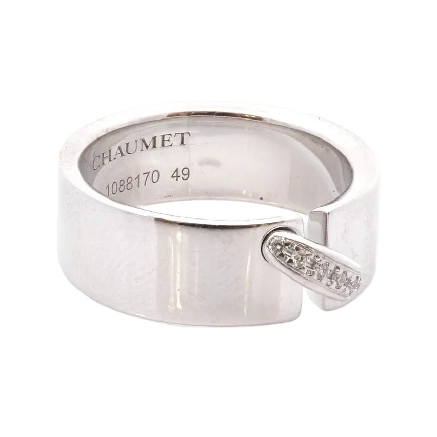 Bague Bandeau CHAUMET « Liens » en or blanc et diamants - Castafiore