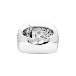 Bague Bandeau CHAUMET "Liens XL" en or blanc et diamants - Castafiore