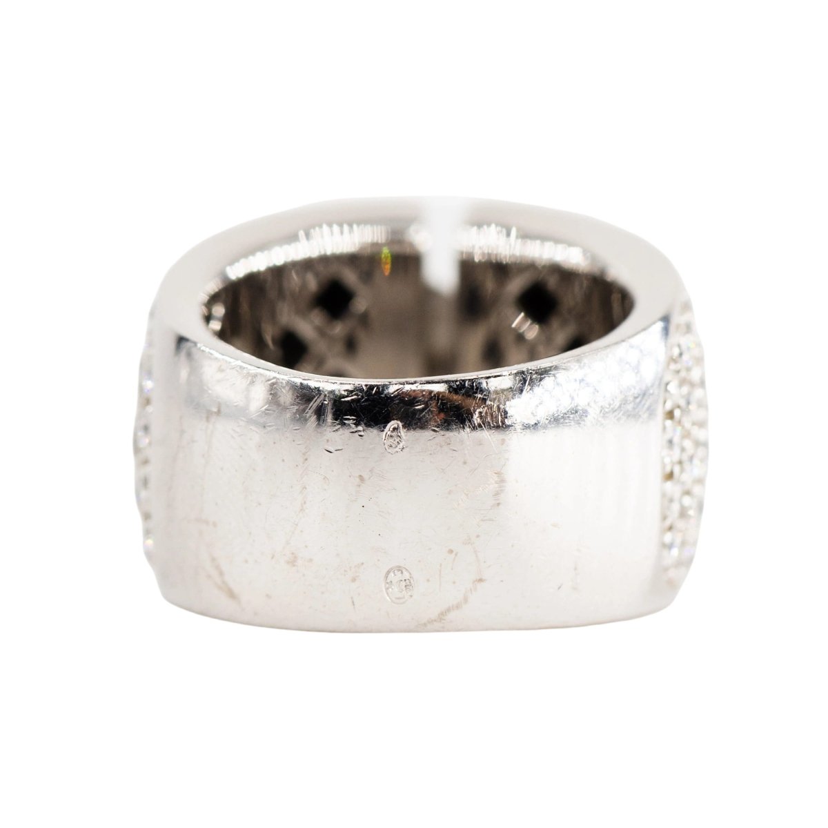 Bague Bandeau CHAUMET "Liens XL" en or blanc et diamants - Castafiore