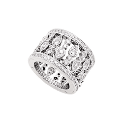 Bague Bandeau CHOPARD "Haute Joaillerie" en or blanc et diamants - Castafiore