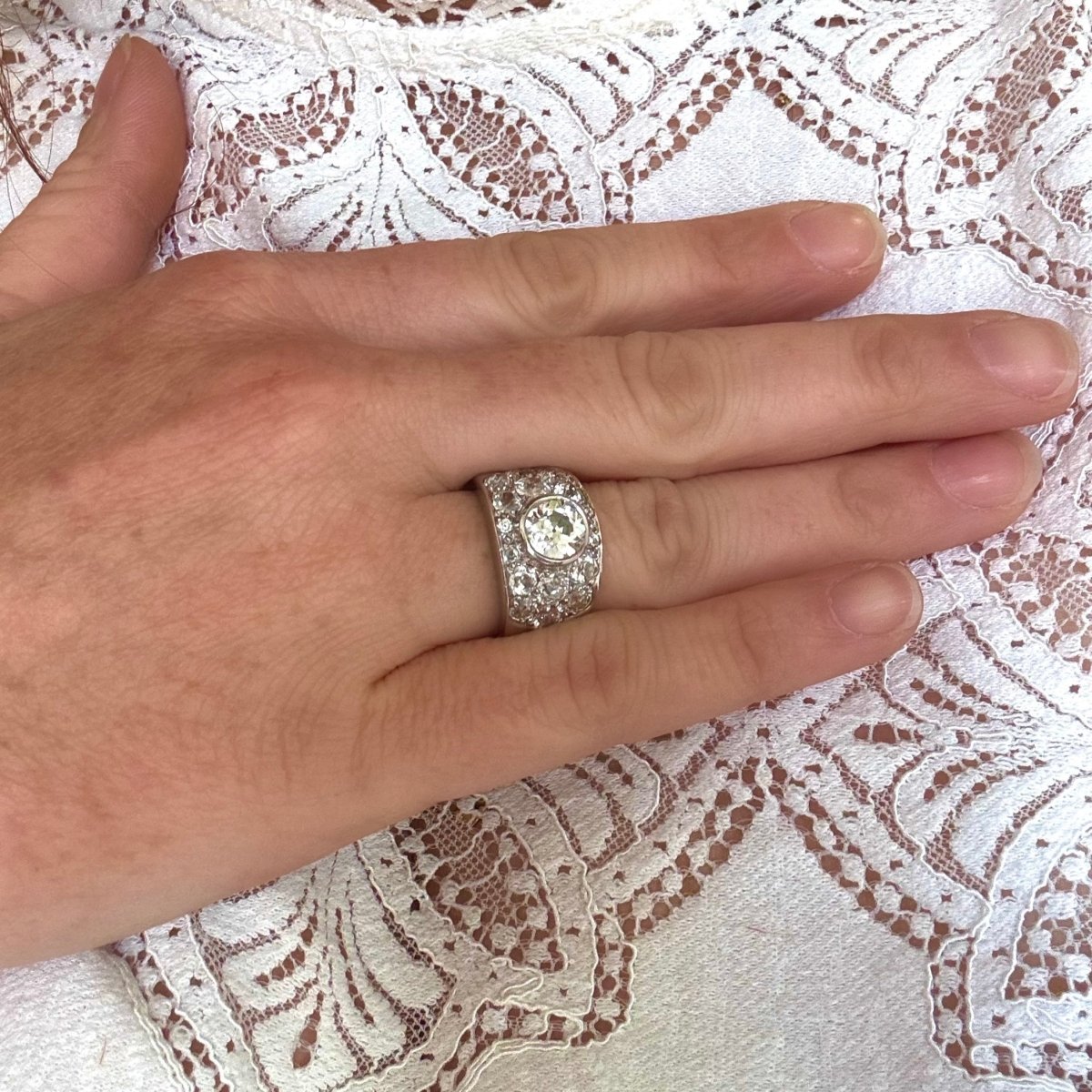 Bague bandeau diamants - Castafiore