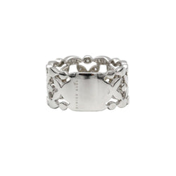 Bague Bandeau DIDIER GUÉRIEN "Diamants de Rosée" en or blanc et diamants - Castafiore