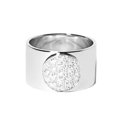Bague Bandeau DINH VAN "Anthéa" en or blanc et diamants - Castafiore