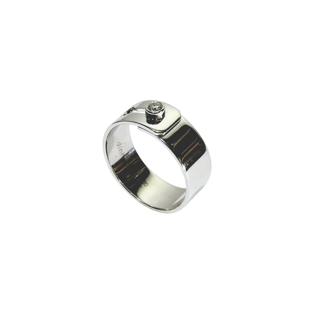 Bague Bandeau DINH VAN "Serrure" en or blanc et diamant - Castafiore