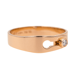 Bague Bandeau DINH VAN "Serrure" en or rose et diamant - Castafiore