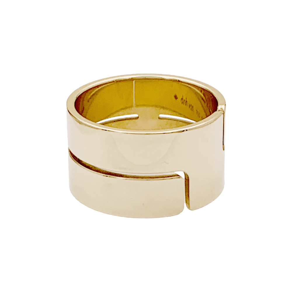 Bague Bandeau DINH VAN "Seventies" en or jaune - Castafiore