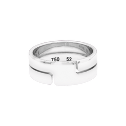 Bague Bandeau DINH VAN "Seventies" MM en or blanc - Castafiore