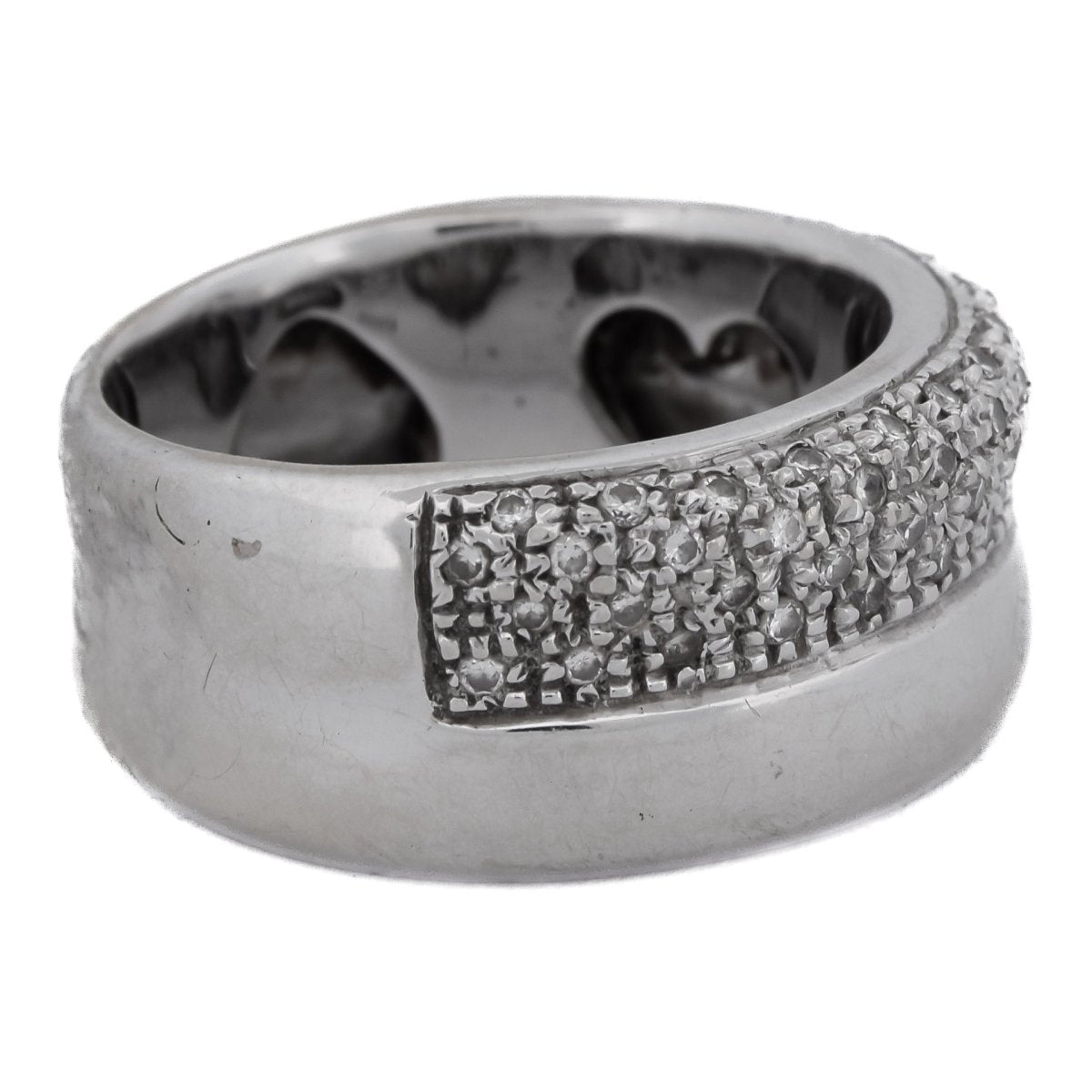 Bague Bandeau en or blanc et diamants - Castafiore