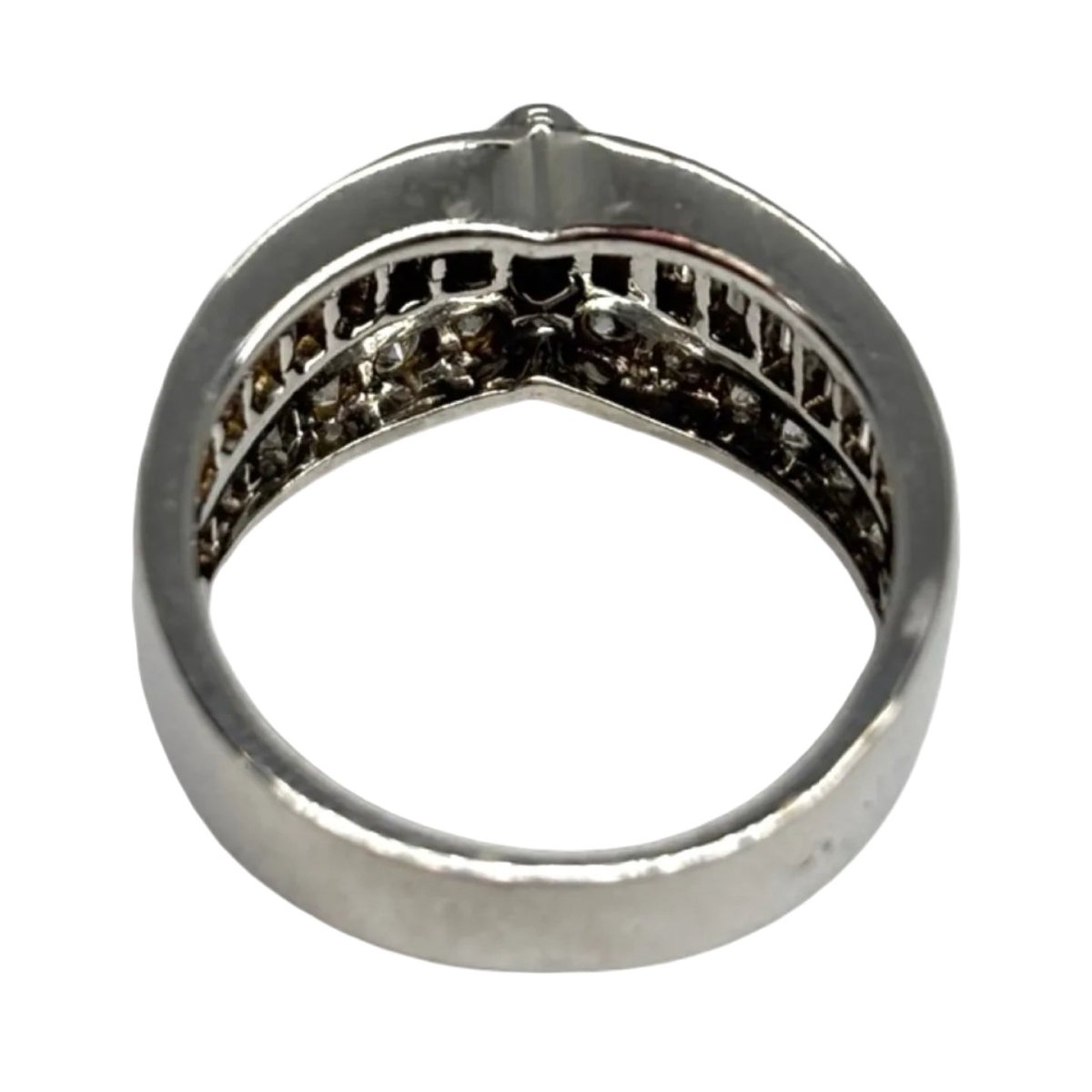 Bague Bandeau en or blanc et diamants - Castafiore