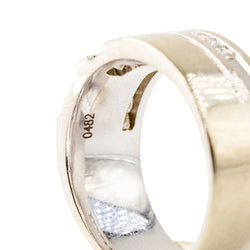 Bague Bandeau en or blanc et diamants - Castafiore