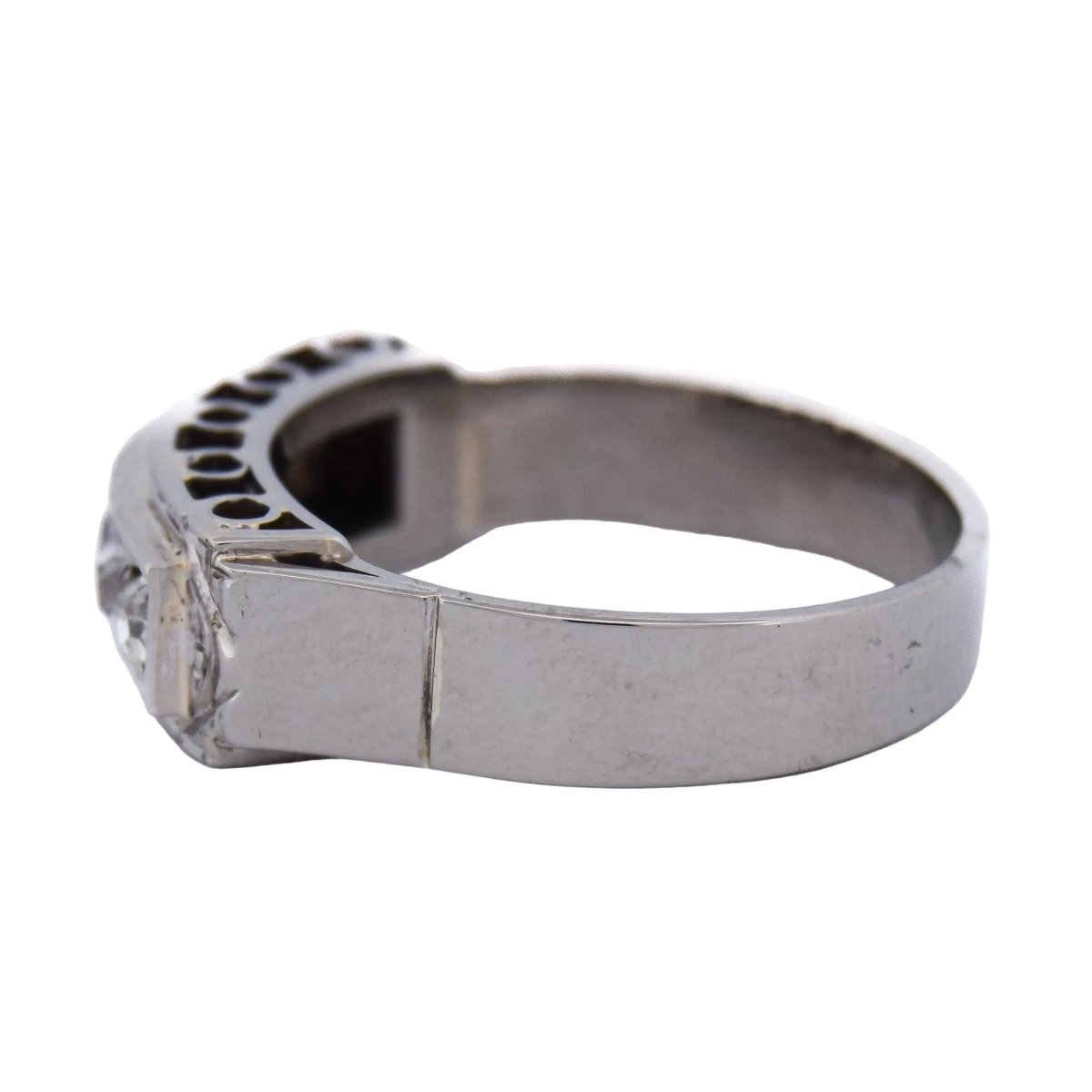 Bague Bandeau en or blanc et diamants - Castafiore
