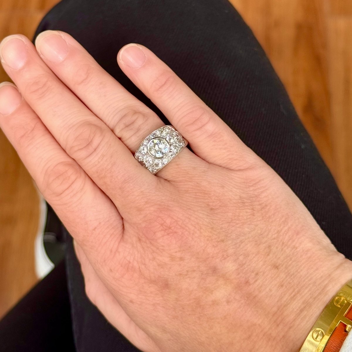 Bague Bandeau en or blanc et diamants - Castafiore