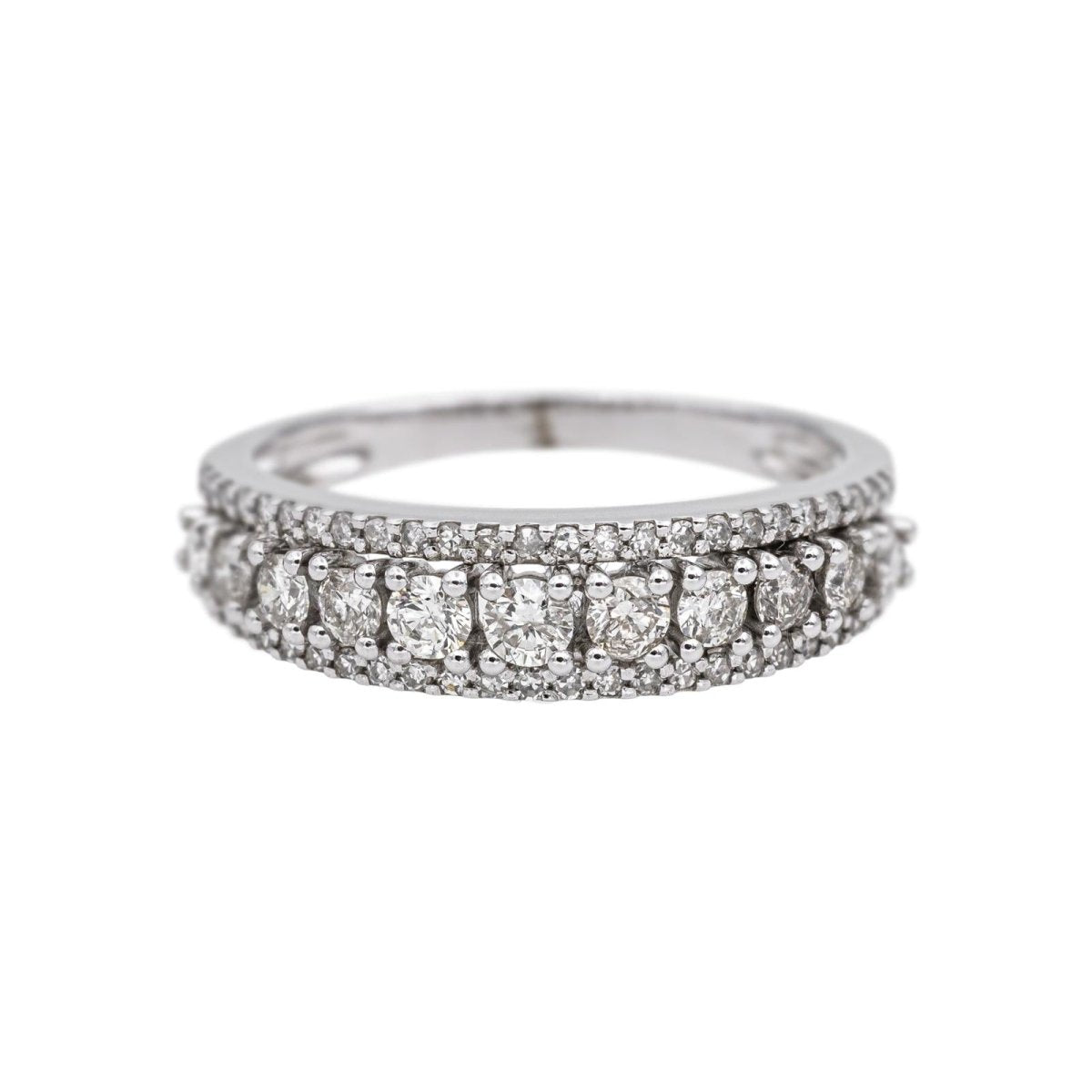 Bague Bandeau en or blanc et diamants - Castafiore
