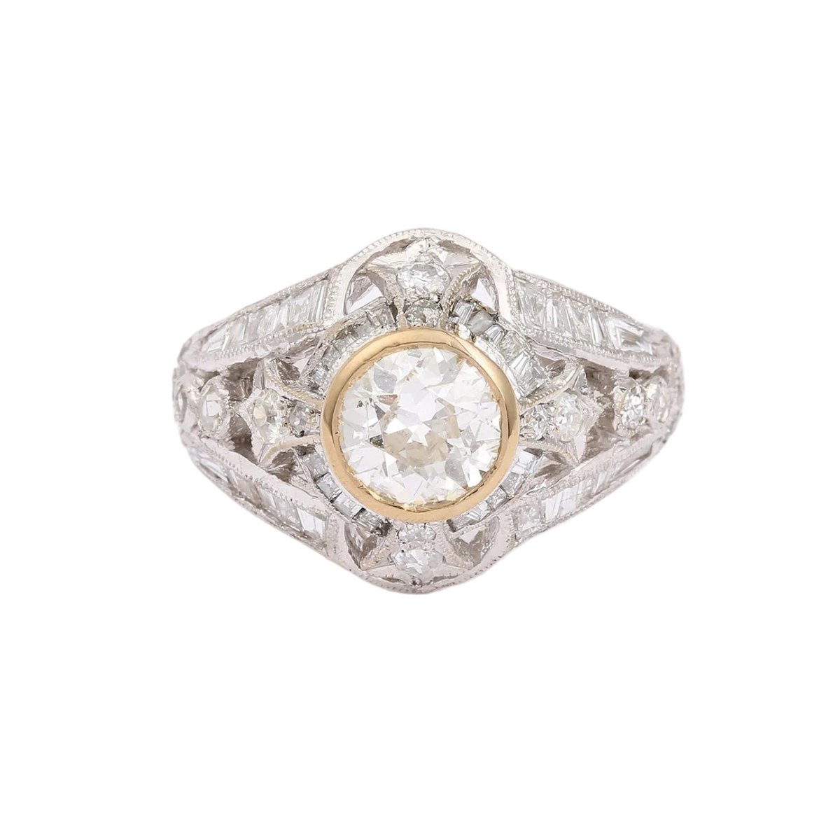 Bague Bandeau en or blanc et diamants - Castafiore