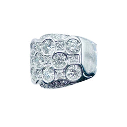 Bague Bandeau en or blanc et diamants - Castafiore
